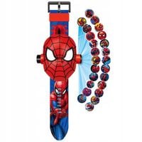 SPIDERMAN MEGA ZESTAW 4w1 RĘKAWICA WYRZUTNIA SIECI ZEGAREK Z PROJEKTOREM 3D