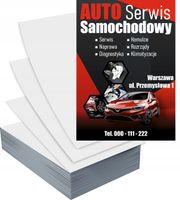 Ulotki A4 100 szt reklamowe firmowe dużo wzorów AUTO SERWIS SAMOCHODOWY