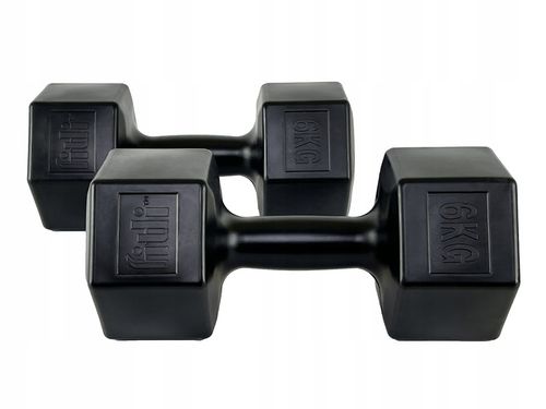HANTLE 6KG zestaw hantli 6 kg CIĘŻARKI DO ĆWICZEŃ hantle bitumiczne 2szt na Arena.pl