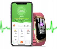 ZEGAREK DAMSKI SMARTBAND OPASKA SPORTOWA SMARTWATCH PULSOMETR KROKI SEN SMS