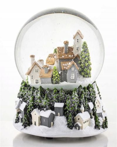 kula śnieżna z pozytywką miasto świąteczne 15 cm dekoracja zimowa PREZENT na Arena.pl