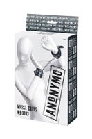 Czarne Kajdanki Z Ekoskóry - Anonymo Wrist Cuffs No 0103 Black