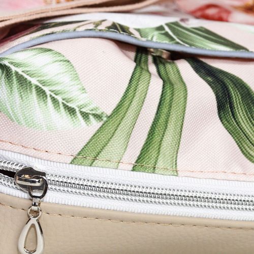 Torebka Na Ramię z Motywem Kwiatów i Beżową Ekoskórą – Handmade na Arena.pl