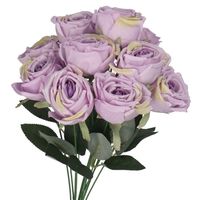 SZTUCZNE KWIATY ROŚLINY RÓŻA RÓŻE BUKIET GĘSTY XXL 50CM