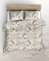 Pościel z kory 160x200 wzór gałązki na beżowym tle