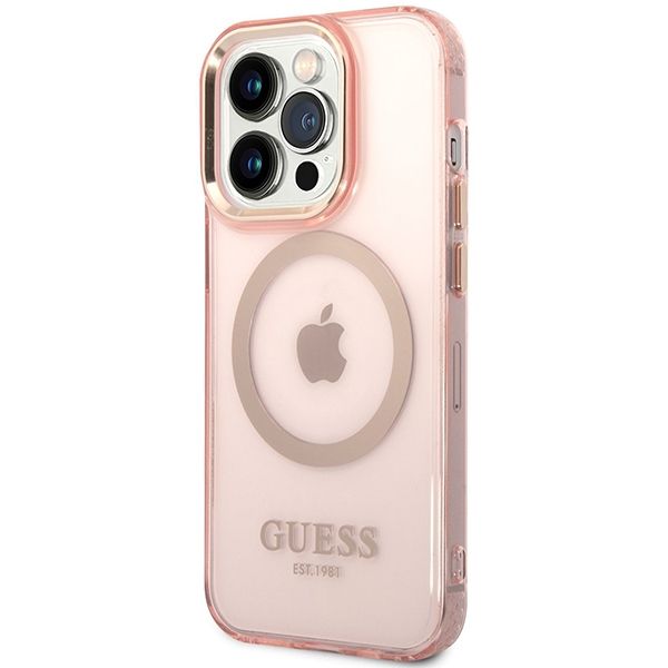 Etui Guess do iPhone 14 Pro Max, Różowy, MagSafe zdjęcie 2