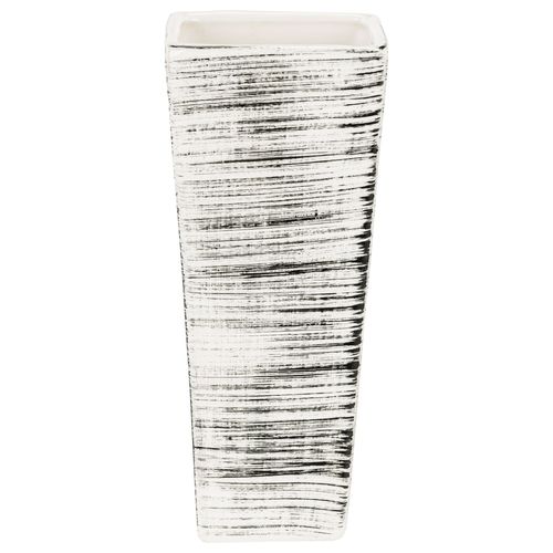 Wazon Ceramiczny Trapez  Biały czarny flakon na Arena.pl