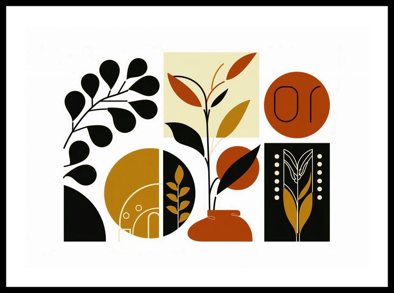 Plakat 59,4x42cm Kolaż Botaniczny zdjęcie 3