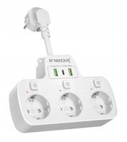 Rozdzielacz Listwa Zasilająca Wielofunkcyjna AC-USB Ineox LZW-3U - Biały