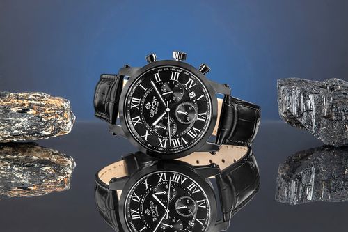 zegarek męski giewont chronograph sapphire czarny gw6260-a3 na Arena.pl