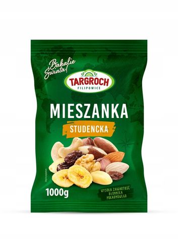 2x Mieszanka studencka mix orzechów bakali owoców suszonych 1kg Targroch na Arena.pl