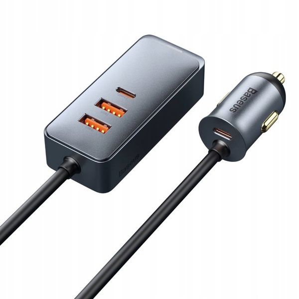 Ładowarka samochodowa Baseus Share Together 2x USB, 2x USB-C, 120W zdjęcie 4