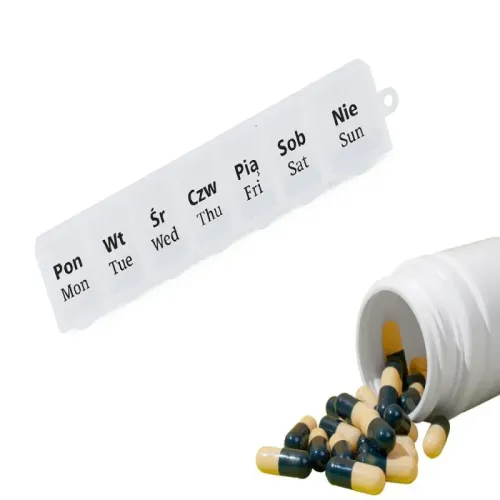 Pojemnik na leki tygodniowy lekarstwa kasetka organizer na suplementy 7 dni na Arena.pl