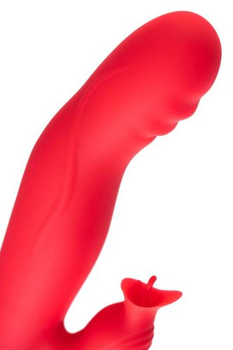jos redli vibrator with moving head, silicone, red, 21 cm na Arena.pl