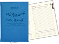 GRAWEROWANY KALENDARZ DZIENNY PLANER A5 2026 RÓŻNE WZORY IMIĘ CYTAT