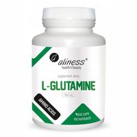 Aliness L-GLUTAMINE glutamina 500 mg 100 kapsułek JELITA Żołądek Metabolizm