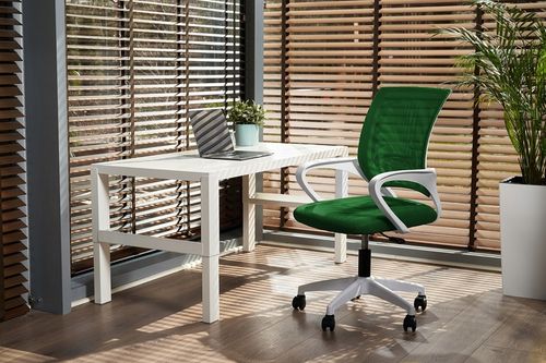 KRZESŁO biurowe na kółkach obrotowe do biurka na Arena.pl