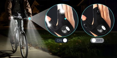 RĘKAWICZKI LED USB RĘKAWICZKI Z LATARKĄ LED ŚWIECĄCE RĘKAWICE ładowane USB na Arena.pl