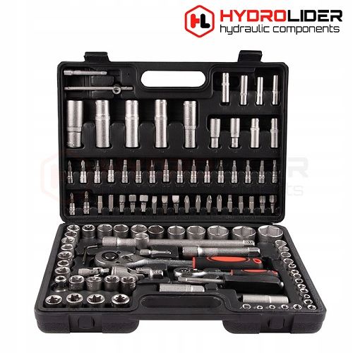 ZESTAW NARZĘDZIOWY KLUCZE NASADOWE 108 ELEMENTÓW NASADKI GRZECHOTKI 1/4 1/2 na Arena.pl