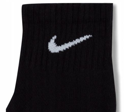 SKARPETY NIKE EVER DAY UNISEX ROZMIAR 34-38 CZARNE PÓŁWYSOKIE 3 PARY na Arena.pl