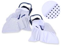 Duży otulacz dla niemowląt do fotelika nosidełka wózka dwustronny