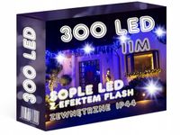 SOPLE FLASH 300 LED ZEWNĘTRZNE NIEBIESKIE CHOINKOWE lampki z Flashem