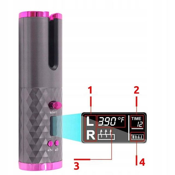 AUTOMATYCZNA LOKÓWKA DO WŁOSÓW Z POWŁOKĄ CERAMICZNĄ LCD zdjęcie 4