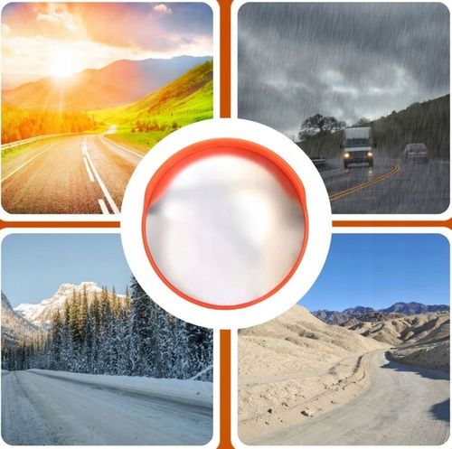 NIETŁUKĄCE LUSTRO WYJAZDOWE DROGOWE MAGAZYNOWE 60CM SFERYCZNE u-18a UCHWYT na Arena.pl