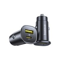 Ładowarka samochodowa USB-C USB-A 30W - czarna