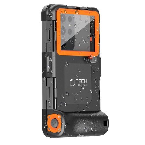 TECH-PROTECT IPX8 UNIVERSAL DIVING WATERPROOF CASE BLACK/ORANGE na Arena.pl