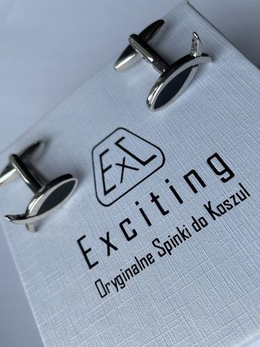 Męskie srebrne spinki do mankietów EXC Symbol Ryby Znak Ryby na Arena.pl