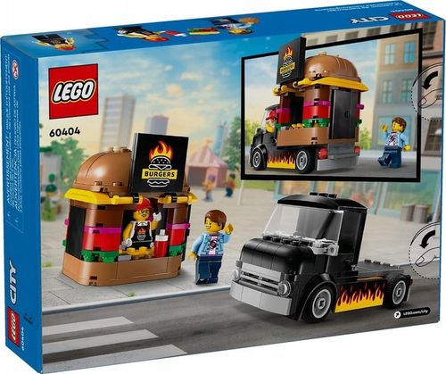 KLOCKI LEGO CITY 60404 CIĘŻARÓWKA Z BURGERAMI ZESTAW NA PREZENT + TORBA na Arena.pl