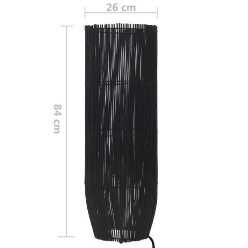 Lampa Podłogowa, Wiklina, Czarna, 84 Cm, E27 na Arena.pl