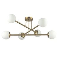 ŻYRANDOL LED BALI-12 ZŁOTY 6X35W STAL SZKŁO WISZĄCY SUFITOWY