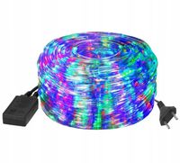 WĄŻ ŚWIETLNY ZEWNĘTRZNY LED LAMPKI MULTIKOLOR IP44 20m ŚWIĄTECZNE CHOINKA