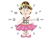 30X30CM ZEGAR MAŁA BALETNICA OBRAZ DREWNO