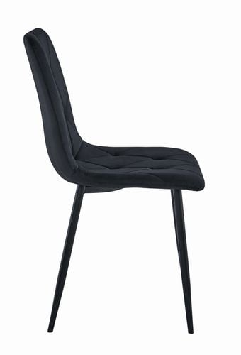 Krzesło LIBRA - czarny aksamit / nogi czarne x 3 na Arena.pl