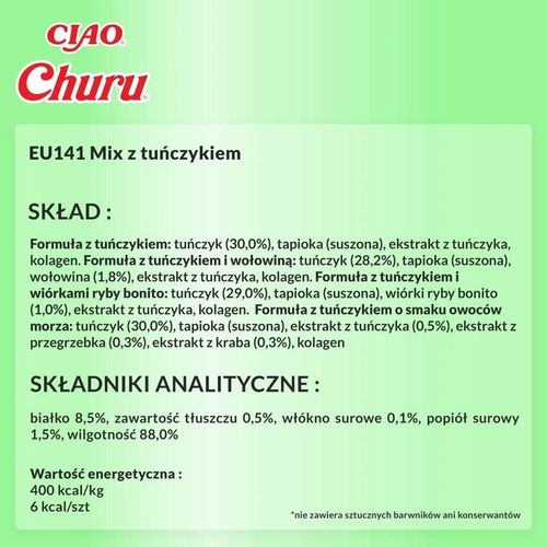 Inaba Cat Churu 40x14g (560g) Kremowy Przysmak Dla Kota Mix Z na Arena.pl