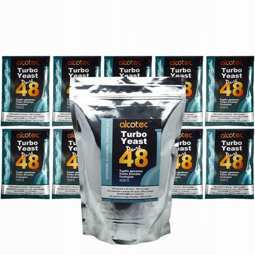 ALCOTEC 48 TURBO PURE 1,35kg paczka zamiast 10 małych drożdże gorzelnicze na Arena.pl