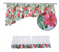 Firana kuchenna zazdrostka MONSTERA KWIAT 300x70