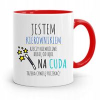 Kubek Czerwony Dla Kierownika Jestem Kierownikiem Z Nadrukiem Ze Zdjęciem