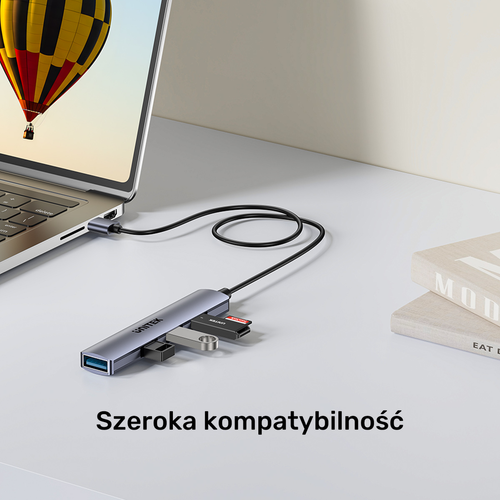 Unitek Kompaktowy hub USB-A 4 w 1 1x 5 Gbps 3x 480 Mbps na Arena.pl