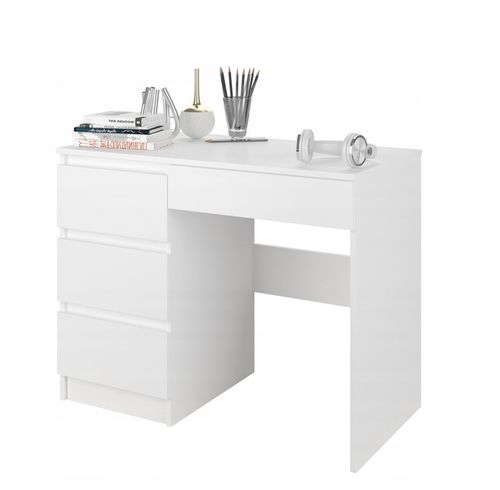 Meble Biurko komputerowe stolik 96cm białe N-34L na Arena.pl