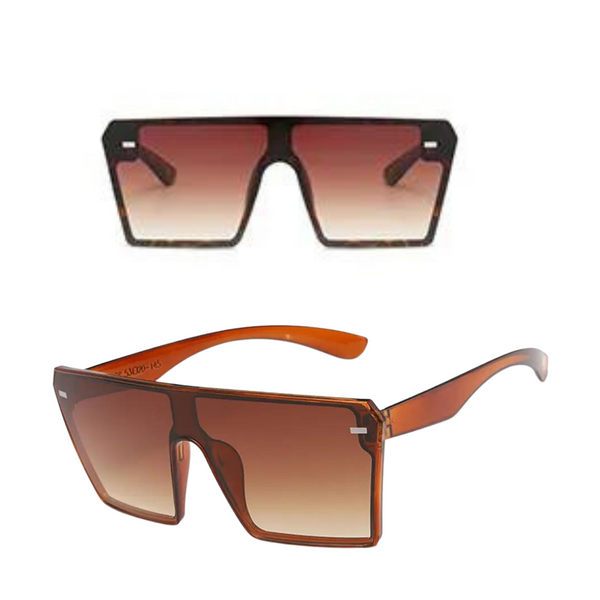 OKULARY PRZECIWSŁONECZNE SQUARE BRĄZOWE zdjęcie 3