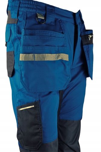 Spodnie ROBOCZE męskie BHP MOCNE ochronne ELASTYCZNE MONTERSKIE ODBLASKOWE na Arena.pl