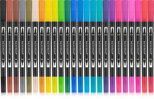 MARKERY AKWARELOWE 24 SZT MAZAKI PISAKI FLAMASTRY DWUSTRONNE WODNE ZESTAW na Arena.pl