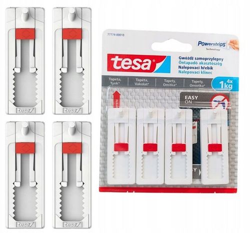 Gwóźdź TESA Haczyk Samoprzylepny Regulowany do tapet/tynku udźwig 1KG na Arena.pl