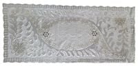 bieżnik obrus koronkowy pvc 50 x 110 cm srebrny
