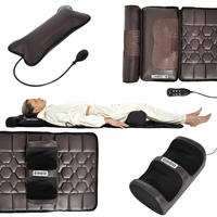 Mata masująca na fotel z podgrzewaniem 175x50 cm brązowa