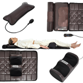 Mata masująca na fotel z podgrzewaniem 175x50 cm brązowa